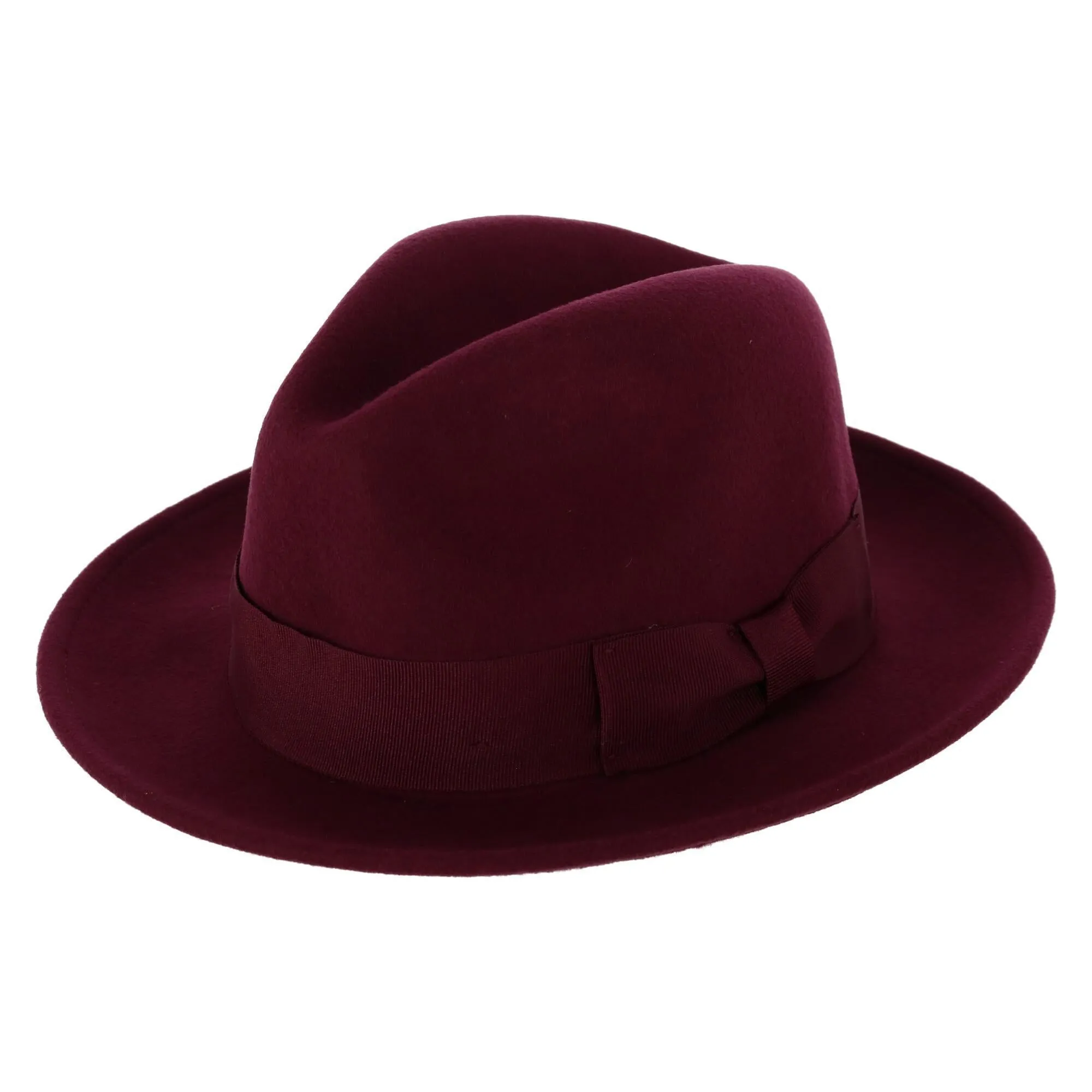 Epoch Hats Company Men's Wool Felt Fedora with Grosgrain Bow Hatband sold by Belt Outlet product image thumbnail 5