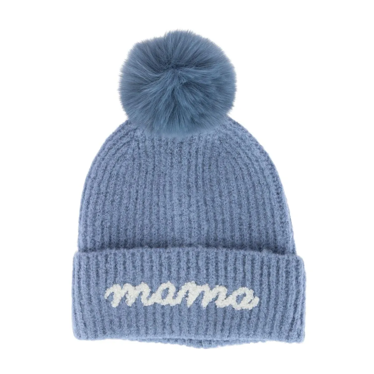 David & Young Women's Mama Knit Winter Beanie with Matching Pom sold by Belt Outlet