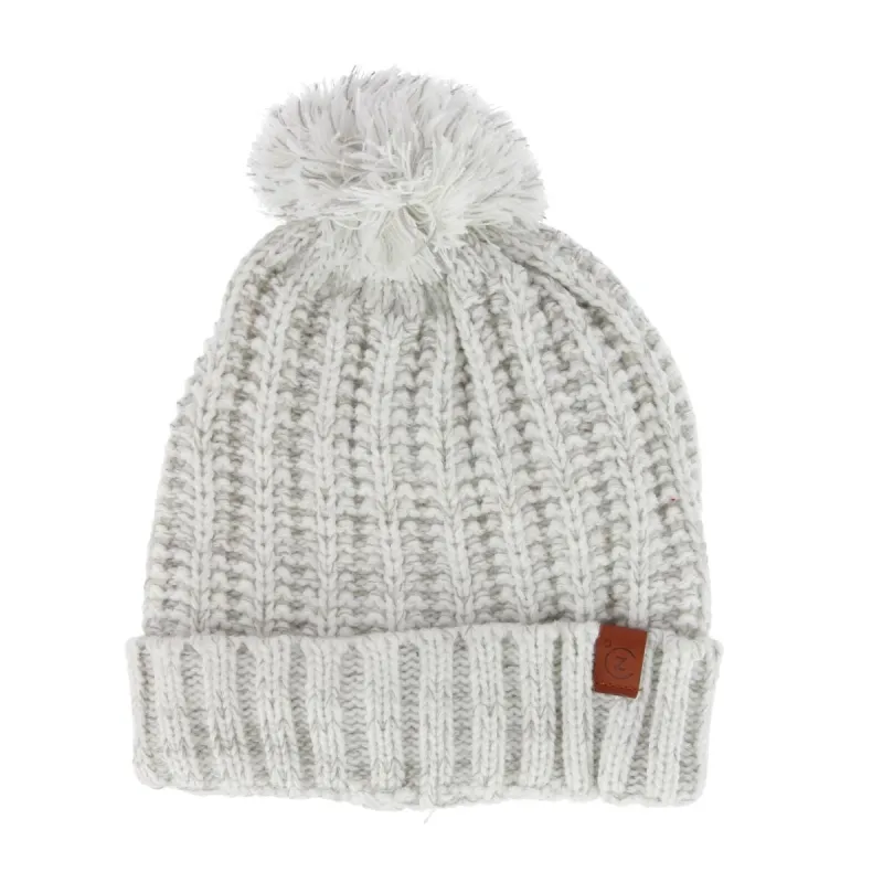 ClimaZer0 Women's Sherpa Lined Knit Winter Beanie Pom Hat made by Belt Outlet