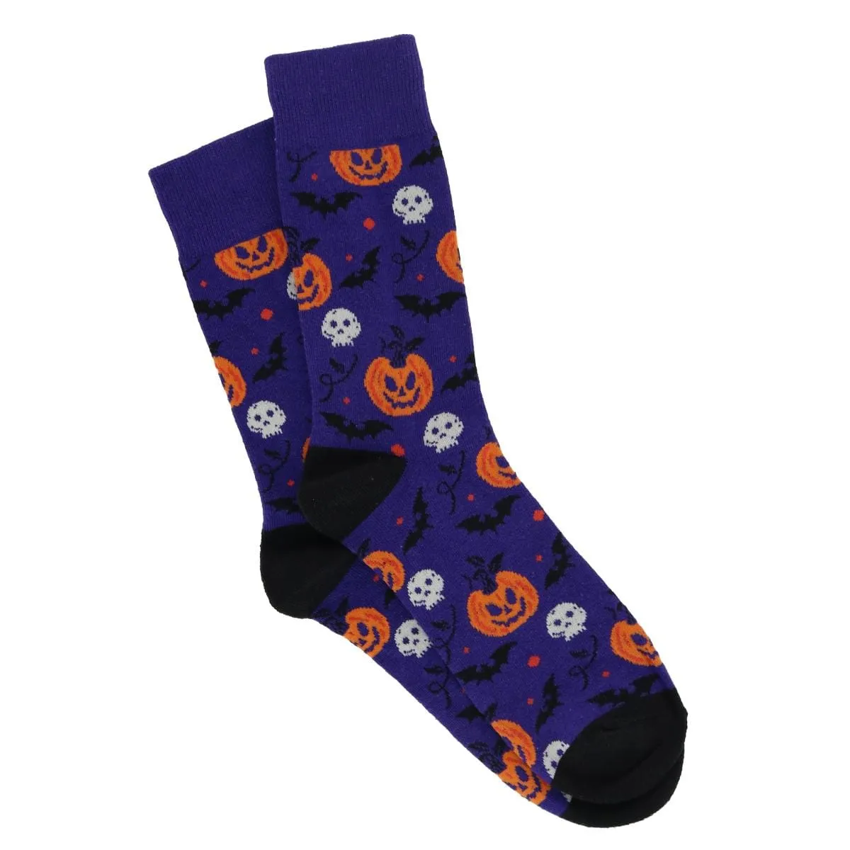 CTM® Men's Spooky Halloween Pumpkin Bats and Skull Novelty Socks (1 Pair) sold by Belt Outlet product image thumbnail 4