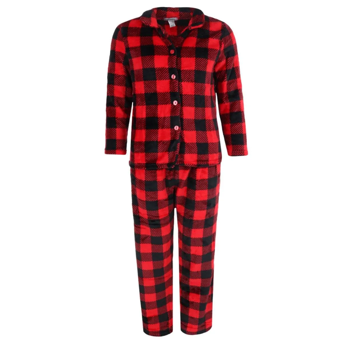 em & alfie Women's Buffalo Check Long Sleeve 3 Piece Pajama Set sold by Belt Outlet product image thumbnail 4