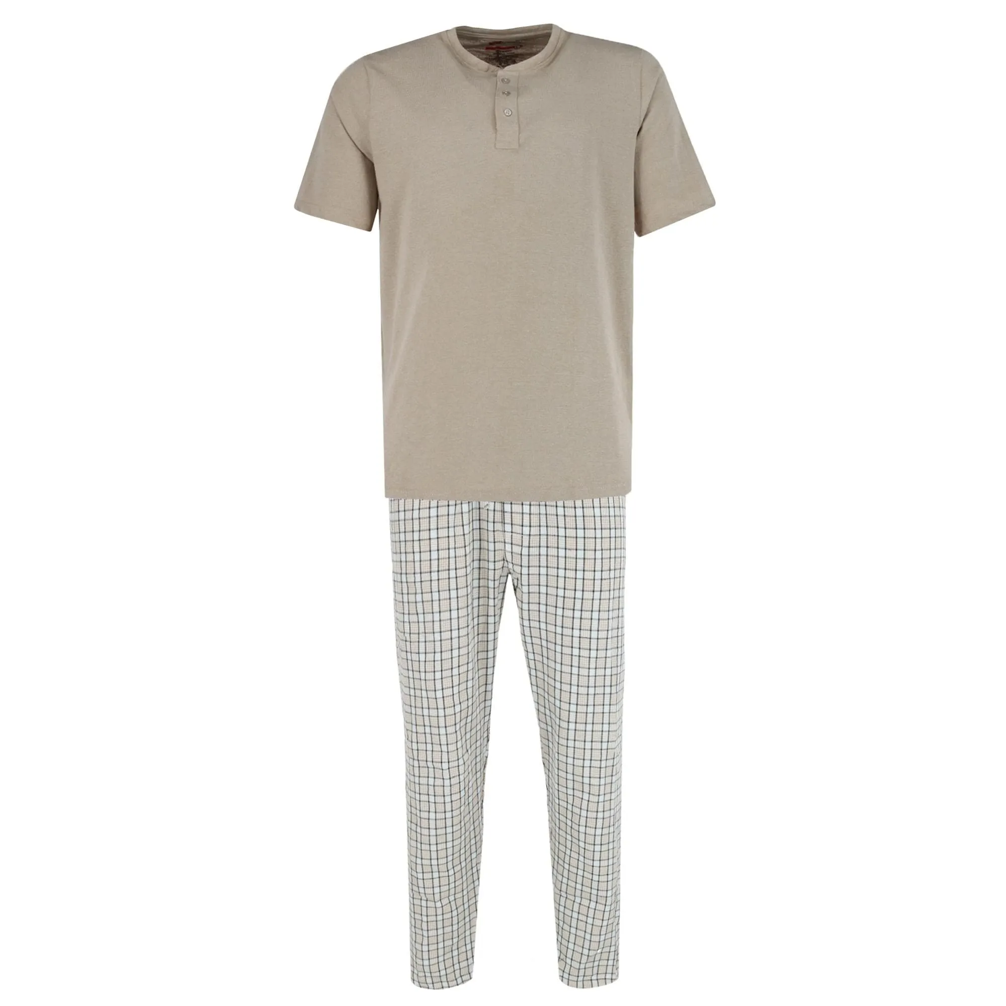 Ten West Apparel Men's Henley Short Sleeve and Plaid Pajama Pant Set sold by Belt Outlet product image thumbnail 2
