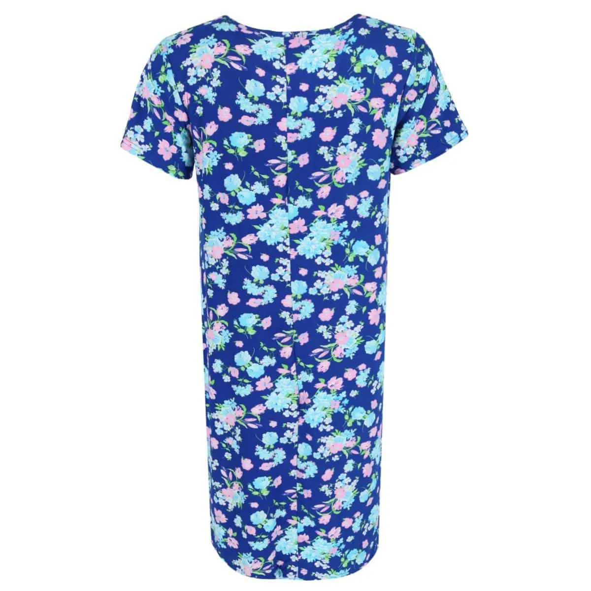 Elegant Emily Women's Floral Henley Short Sleeve Sleep Gown sold by Belt Outlet product image thumbnail 4