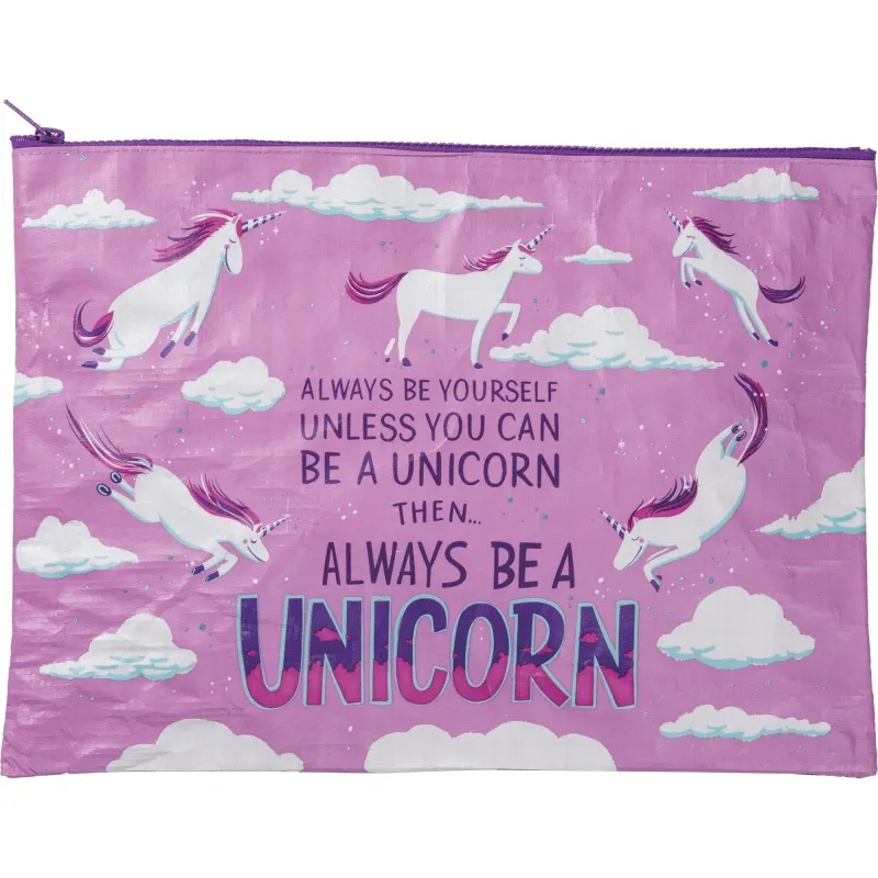 The Bullish Store Women's Always Be A Unicorn Jumbo Pouch made by Belt Outlet