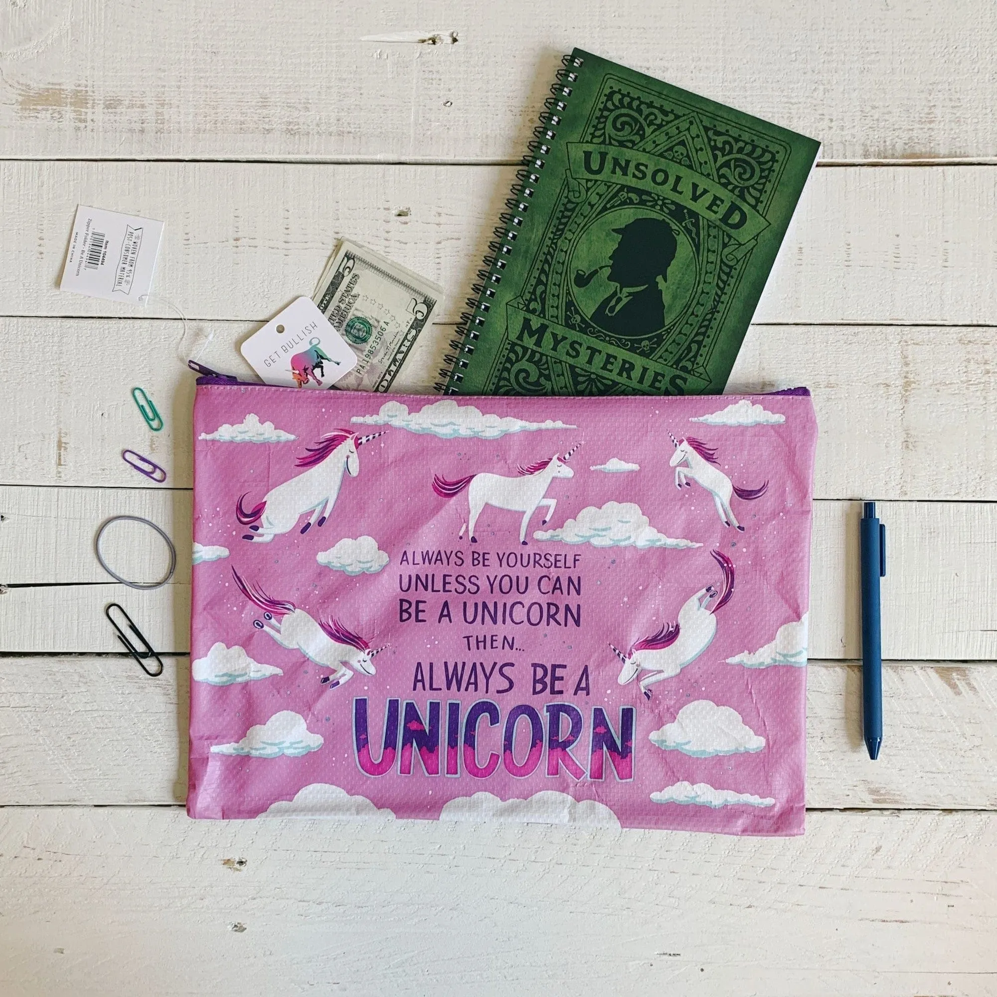 The Bullish Store Women's Always Be A Unicorn Jumbo Pouch sold by Belt Outlet product image thumbnail 5