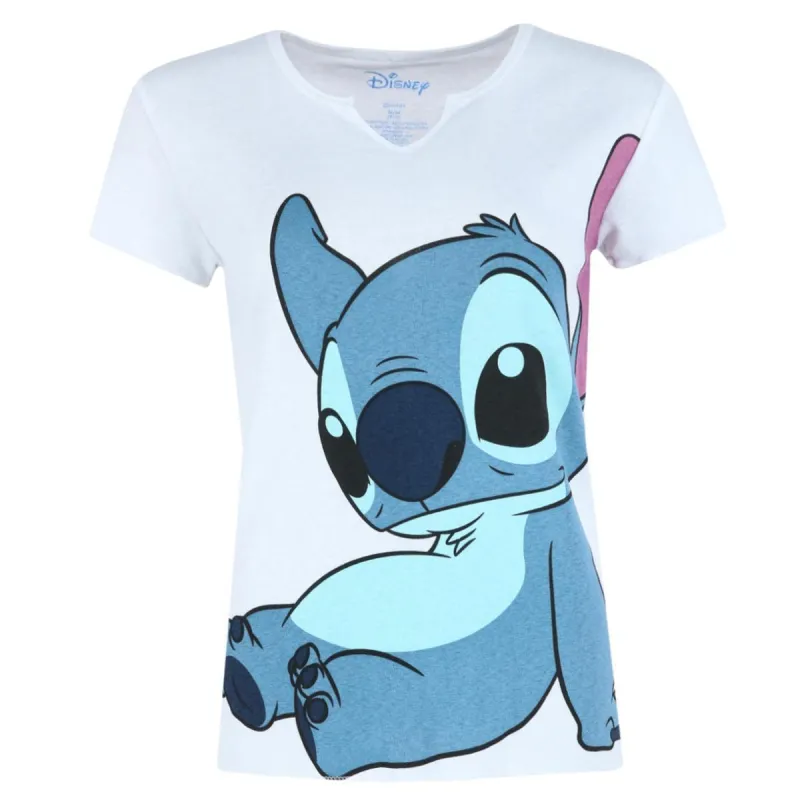 Jerry Leigh Women's Disney Stitch Short Sleeve V-Neck T-Shirt sold by Belt Outlet