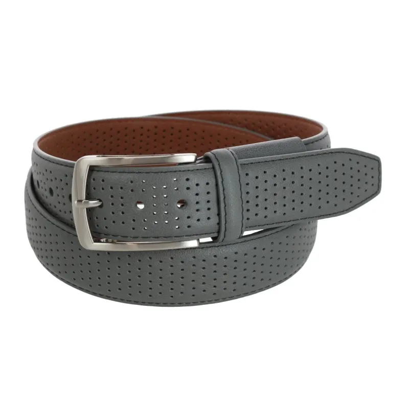 Pebble Beach Men's 35mm Perforated Leather Stretch Golf Belt made by Pebble Beach