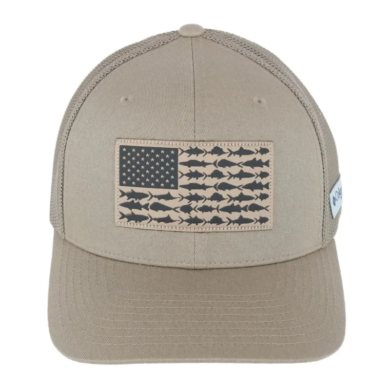 Columbia Men's PFG Fish Flag Flex Fit Mesh Back Cap made by Columbia