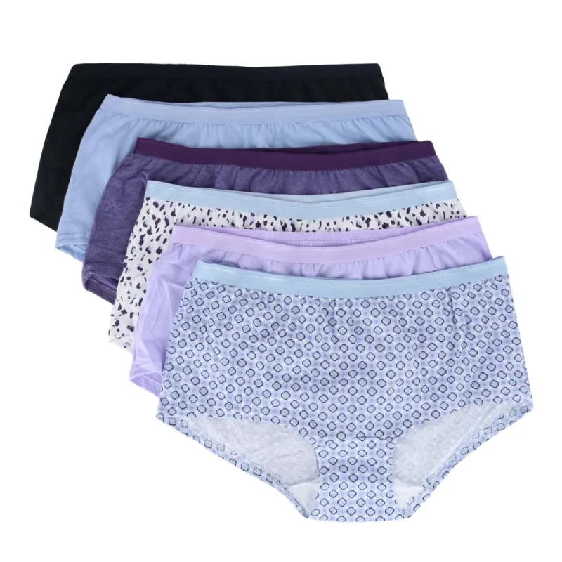 Fruit of the Loom Women's Boyshort Panties Assorted (6 Pack) made by Fruit of the Loom