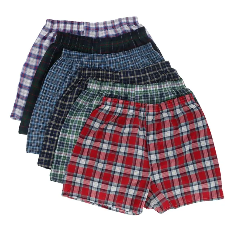 Fruit of the Loom Men's Tartan Boxers Assorted (6 Pack) sold by Belt Outlet