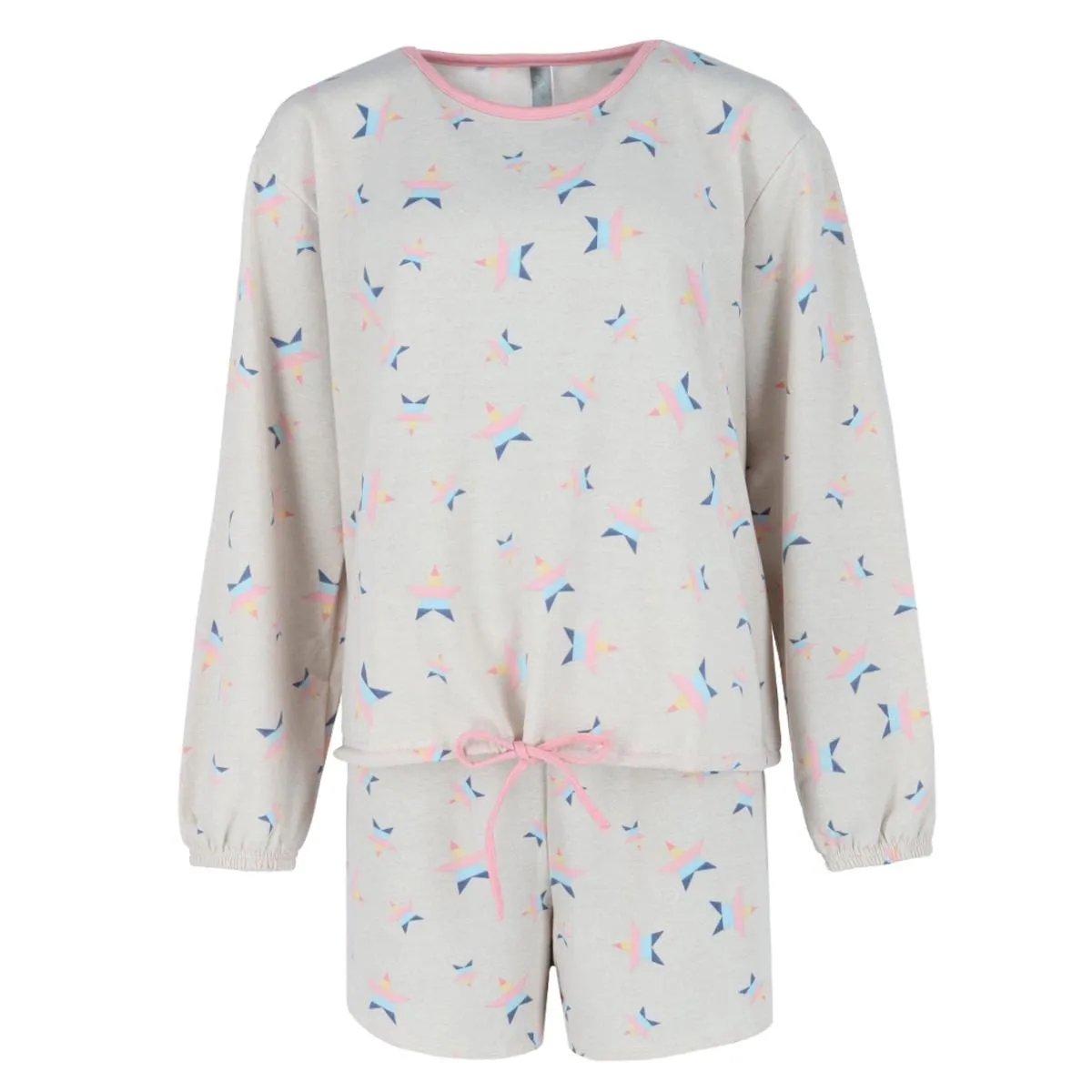 PJ Couture Women's Plus Size Stars Long Sleeve Short Set sold by Belt Outlet product image thumbnail 3