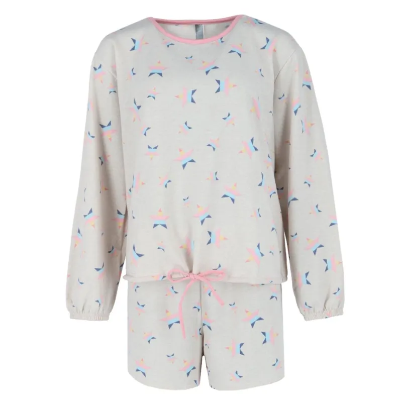 PJ Couture Women's Plus Size Stars Long Sleeve Short Set sold by Belt Outlet