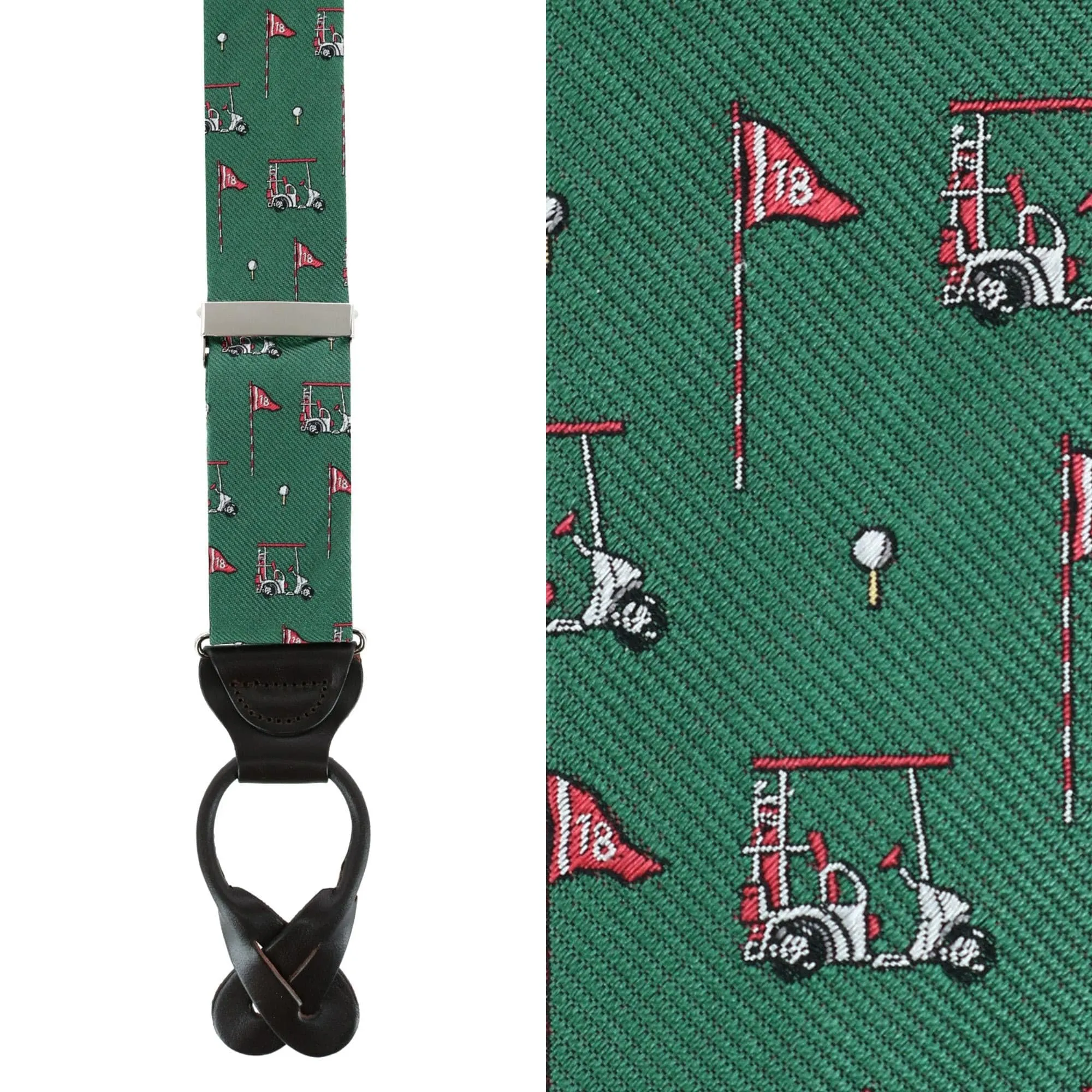 Trafalgar Men's The Golf Dream Silk Button End Suspenders sold by Belt Outlet product image thumbnail 4