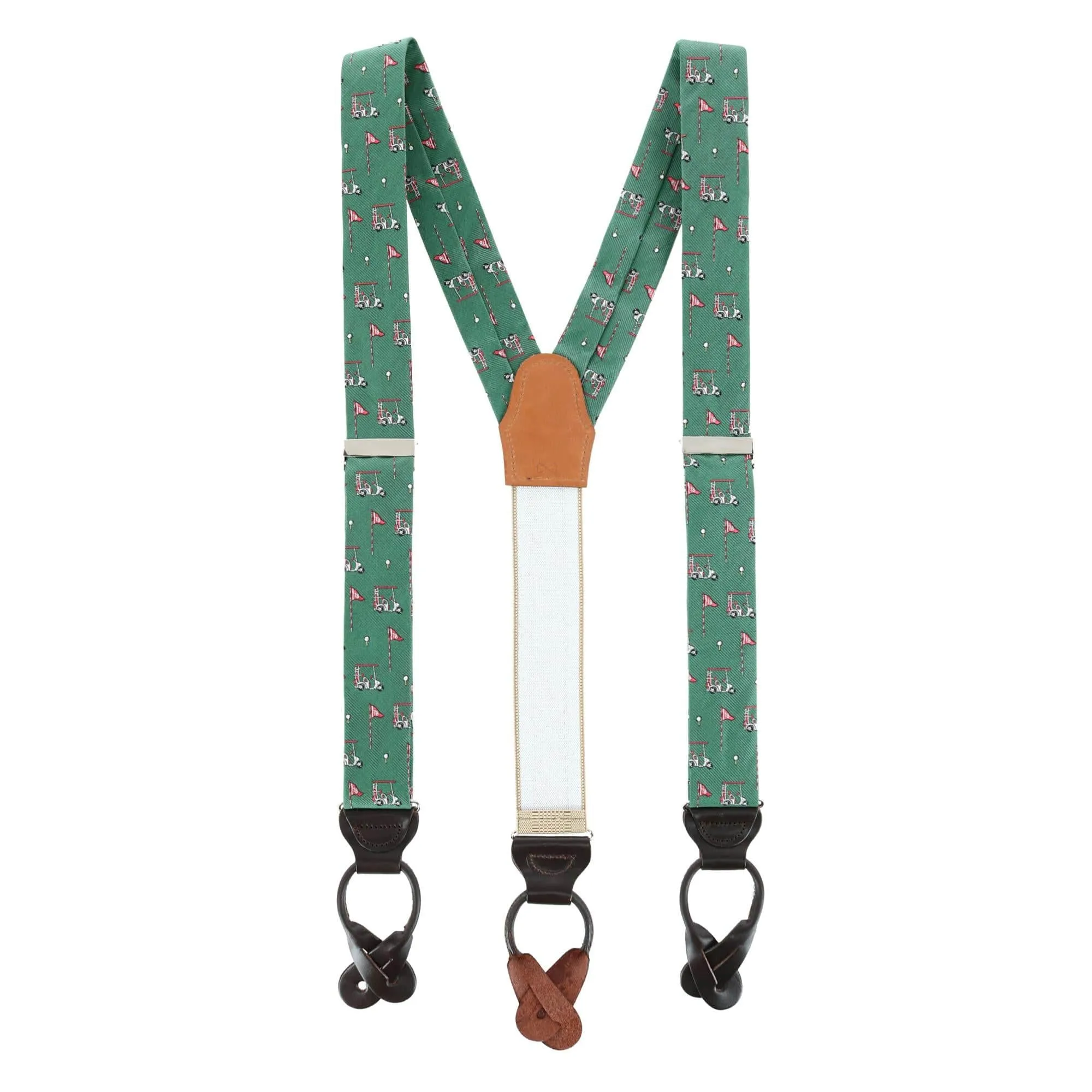 Trafalgar Men's The Golf Dream Silk Button End Suspenders sold by Belt Outlet product image thumbnail 2