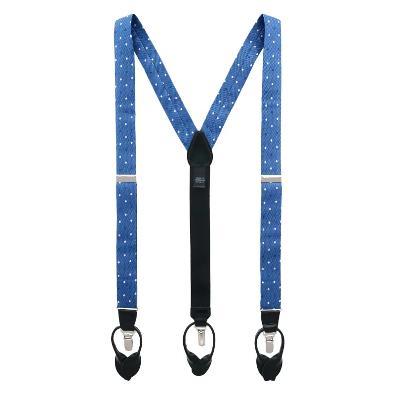 Trafalgar Men's Polka Dot Convertible Suspenders made by Trafalgar