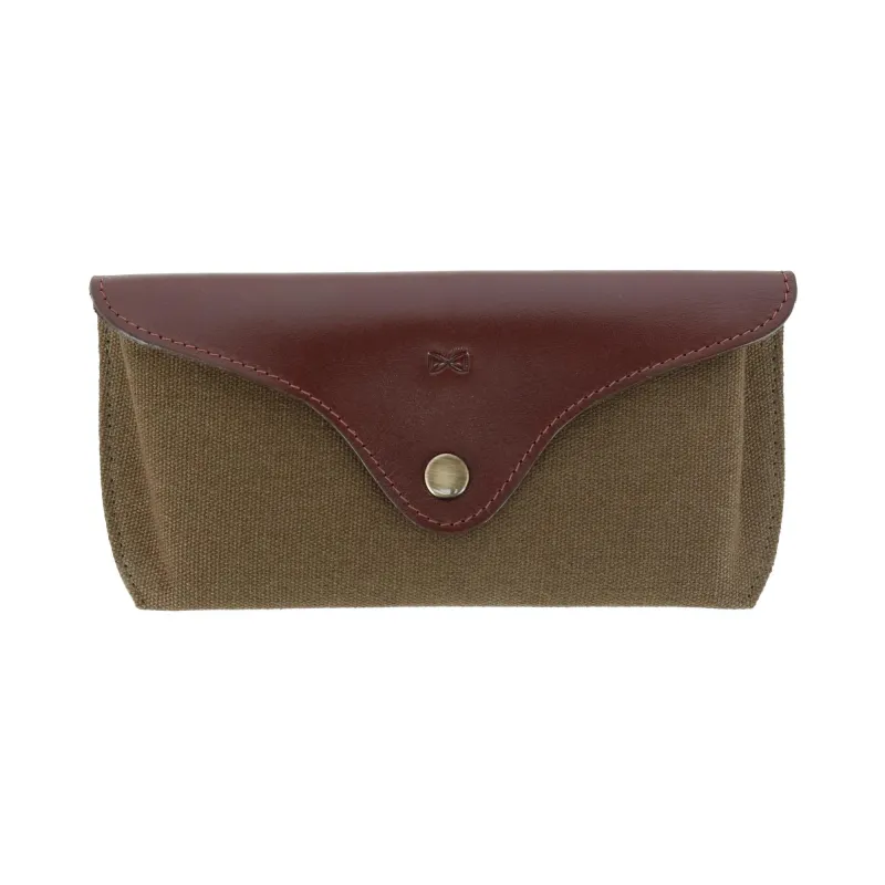 Trafalgar Charing Cross Leather and Canvas Glasses Case made by Trafalgar