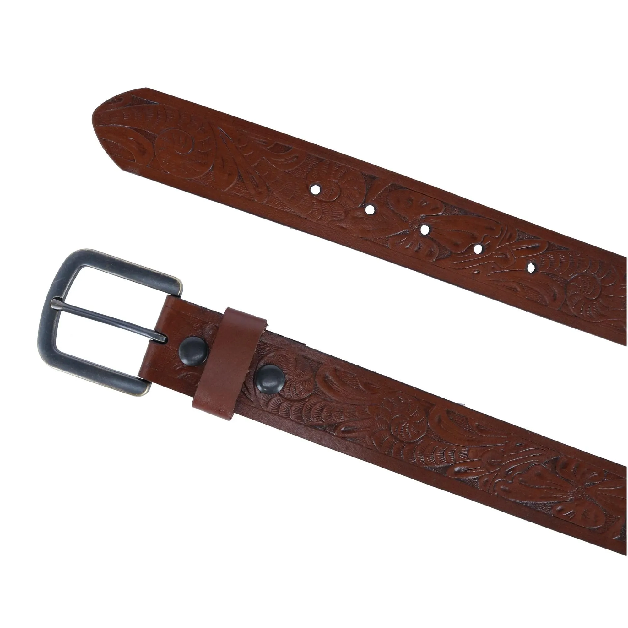 Wrangler Men's Morning Glory Tooled Western Belt sold by Belt Outlet product image thumbnail 4