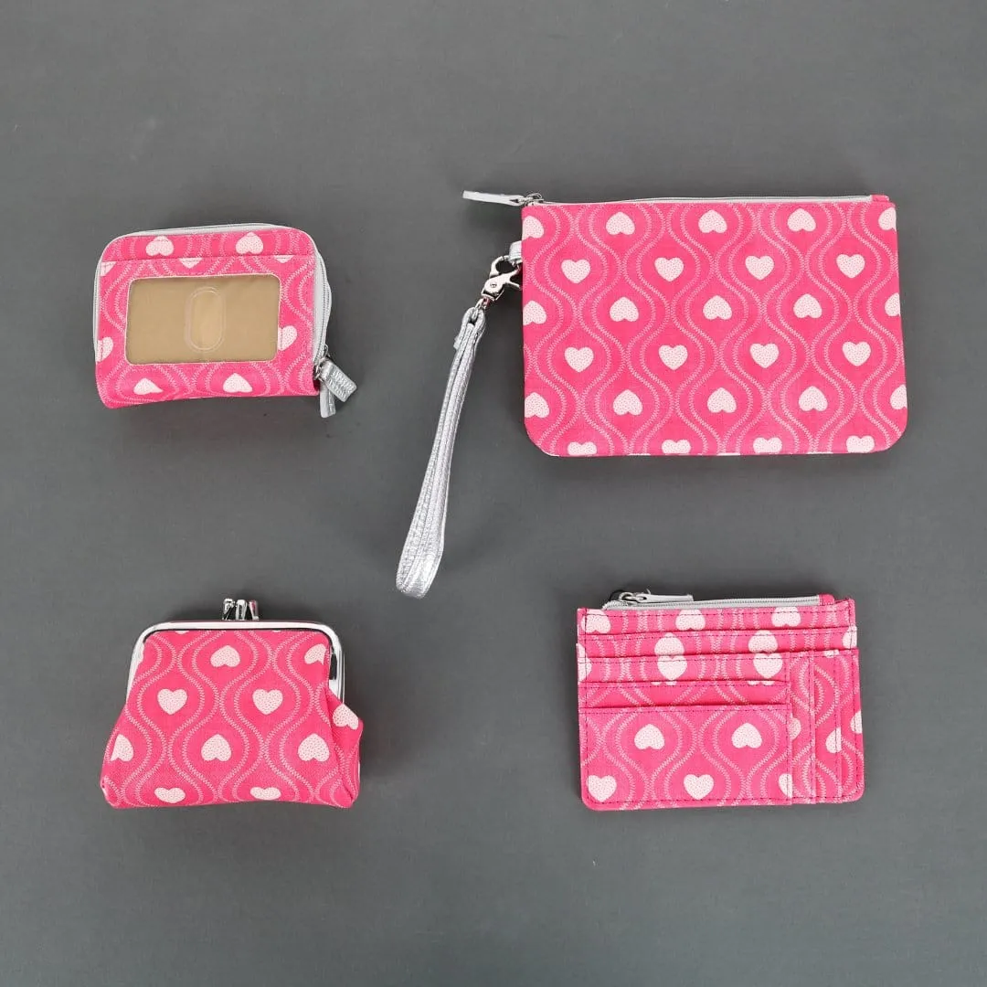 Buxton Women's Swervy Hearts Print Vegan Leather Wristlet Pouch sold by Belt Outlet product image thumbnail 5