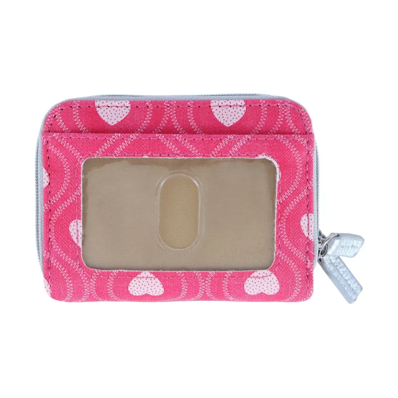 Buxton Swervy Hearts Print Vegan Leather Wizard Wallet sold by Belt Outlet