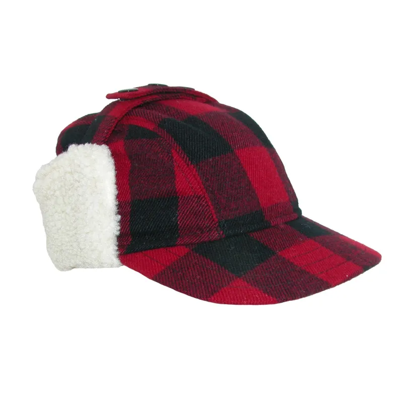 Broner Men's Wool Plaid Outdoor Cap with Sherpa Earflaps sold by Belt Outlet
