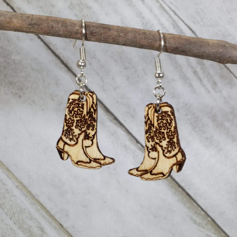 Cate's Concepts, LLC Women's Western Cowboy Boots Dangle Earrings sold by Belt Outlet