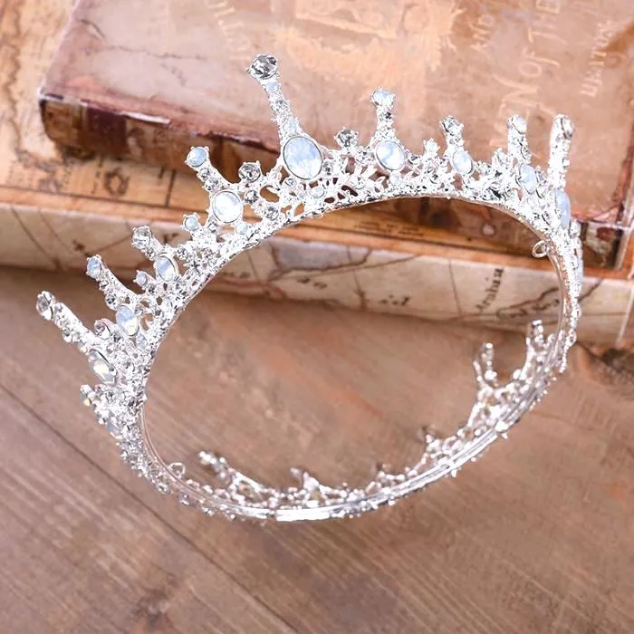 The Bullish Store Women's Moonlight Ice Queen Opal Crown Tiara in Silver or Gold sold by Belt Outlet product image thumbnail 2