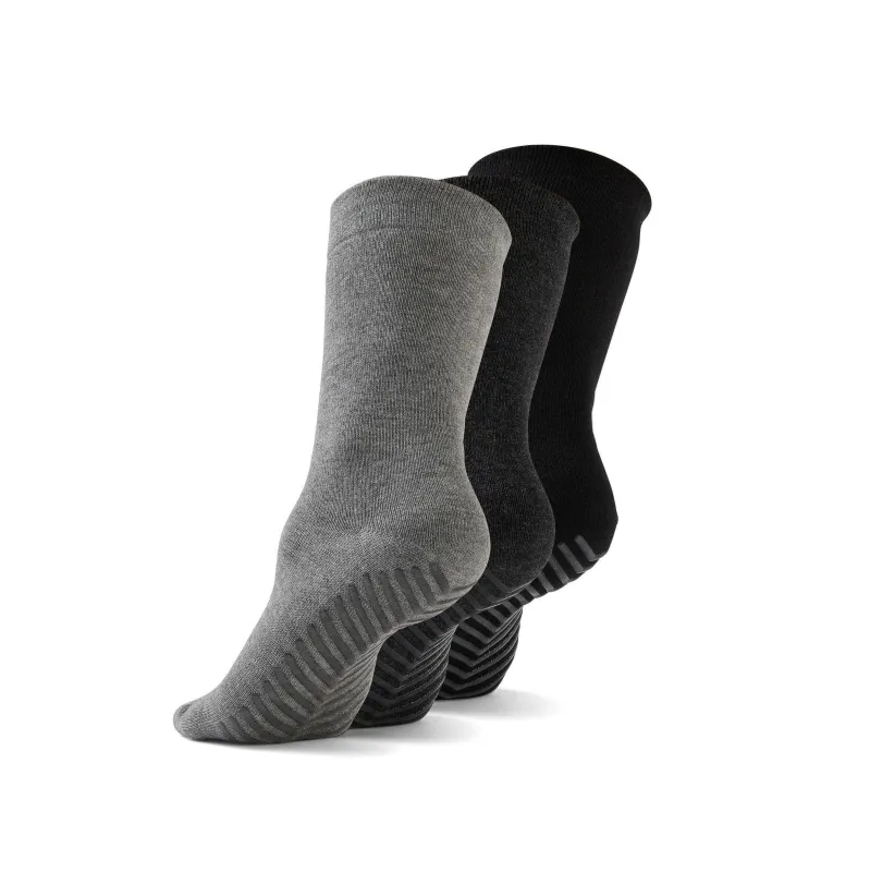 Gripjoy Men's Crew Socks with Grips (Pack of 3) made by Belt Outlet