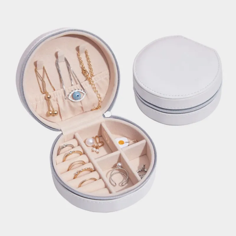 ClaudiaG Collection Women's Round Jewelry Case made by Belt Outlet