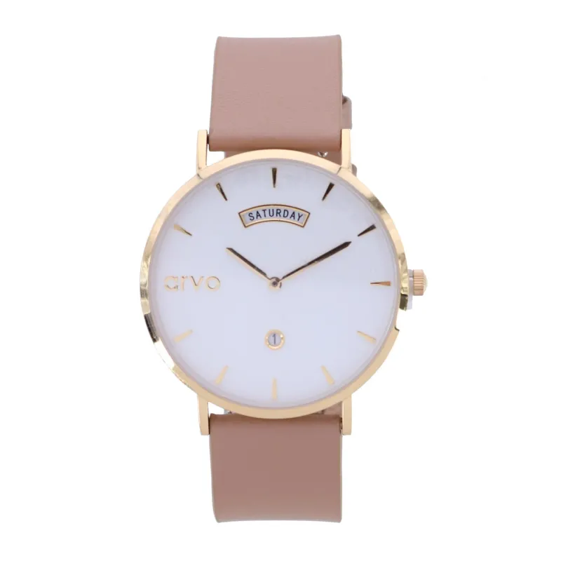 Arvo Awristacrat Gold Watch made by Belt Outlet