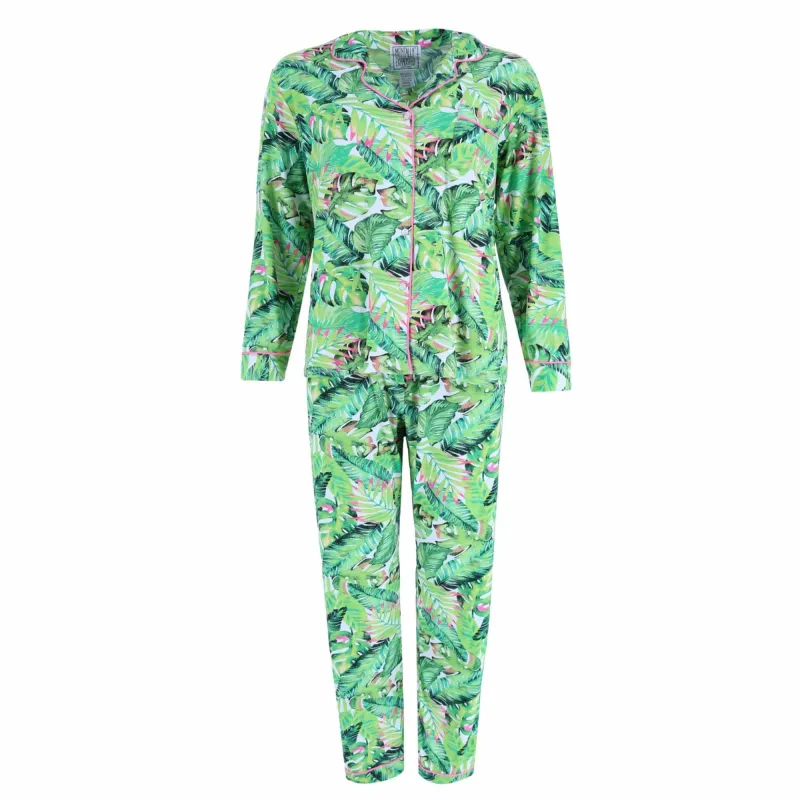 Mentally Exhausted Women's Hawaiian Notch Pajama Set sold by Belt Outlet
