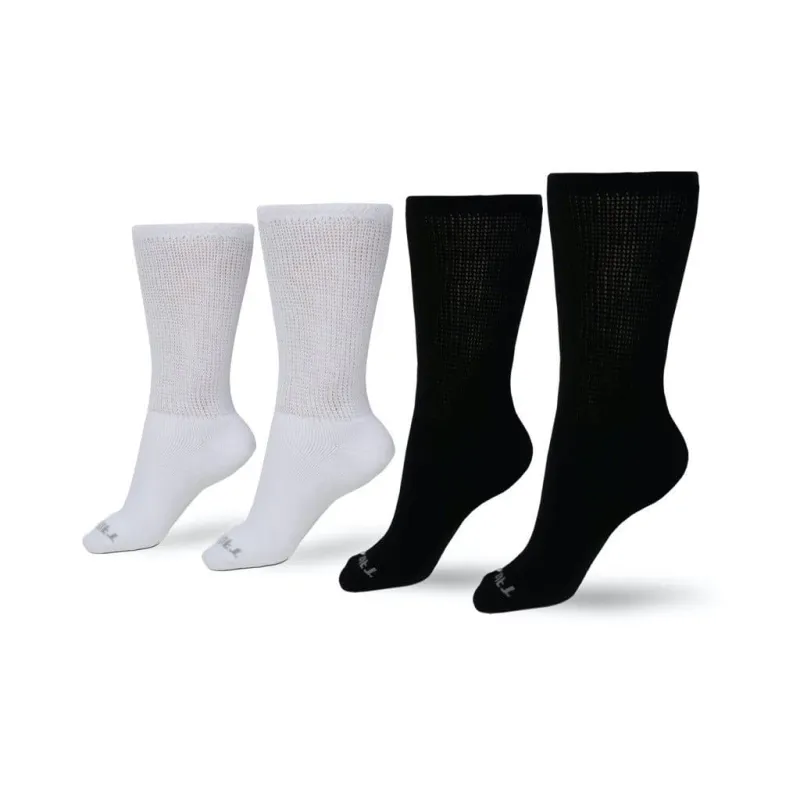 DIABETIC SOCK CLUB Women's Ultra-Soft Upper Calf Diabetic Socks (4 Pair) made by Belt Outlet