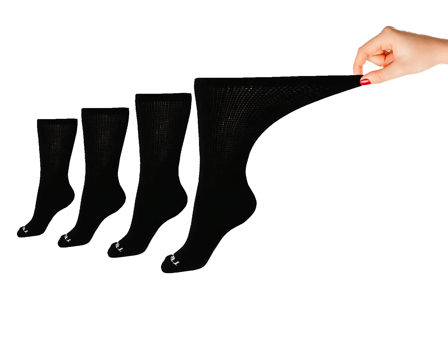 DIABETIC SOCK CLUB Women's Ultra-Soft Upper Calf Diabetic Socks (4 Pair) sold by Belt Outlet product image thumbnail 3