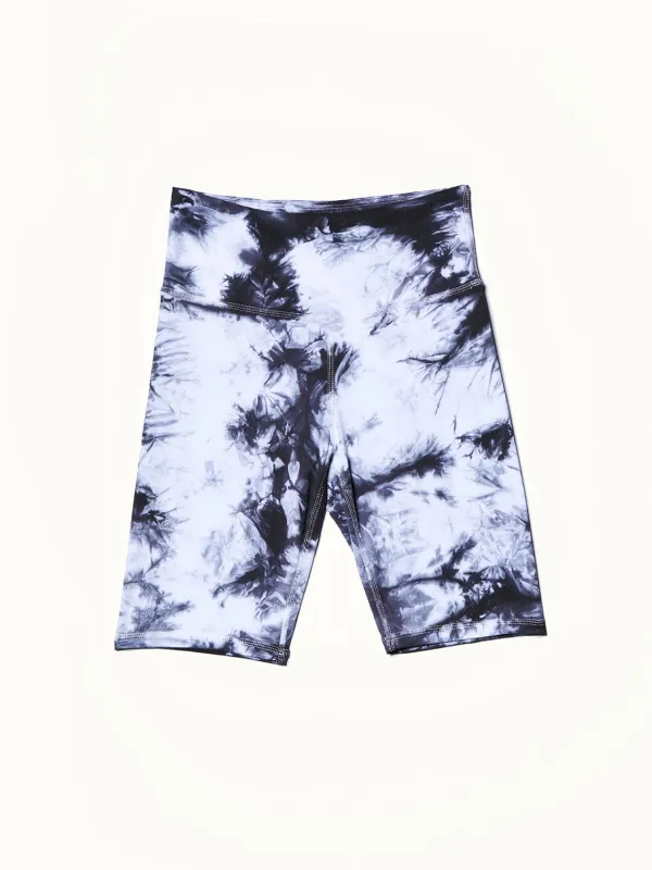 ALAMAE Women's Dani Tie-Dye Biker Short in Black sold by Belt Outlet