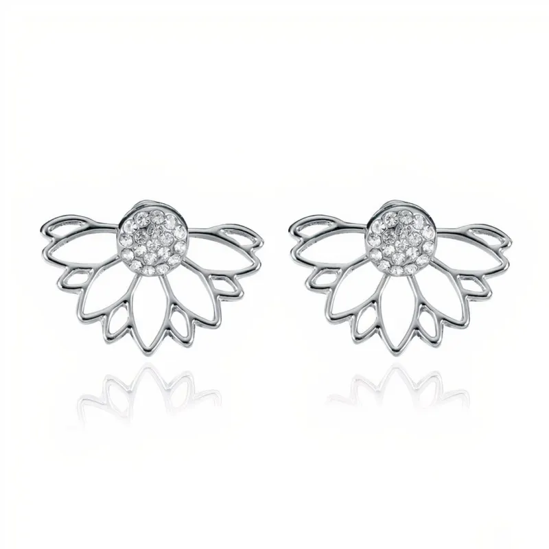 ClaudiaG Collection Crystal Earrings - Silver made by Belt Outlet