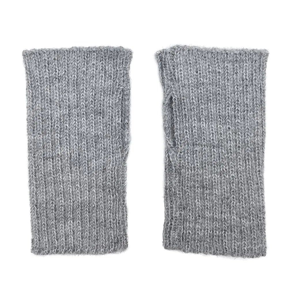 SLATE + SALT Women's Gray Minimalist Alpaca Fingerless Gloves sold by Belt Outlet
