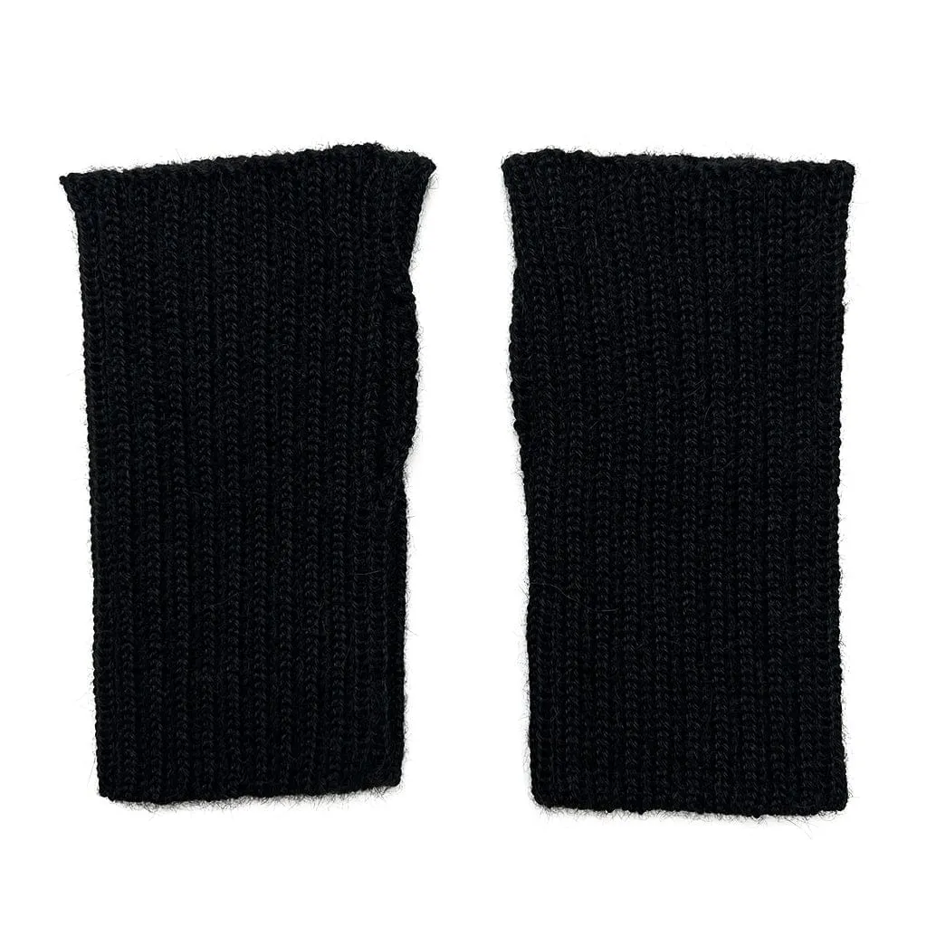 SLATE + SALT Women's Black Minimalist Alpaca Fingerless Gloves sold by Belt Outlet product image thumbnail 2