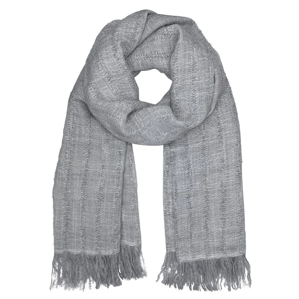 SLATE + SALT Women's Gray Loop Knit Alpaca Scarf sold by Belt Outlet