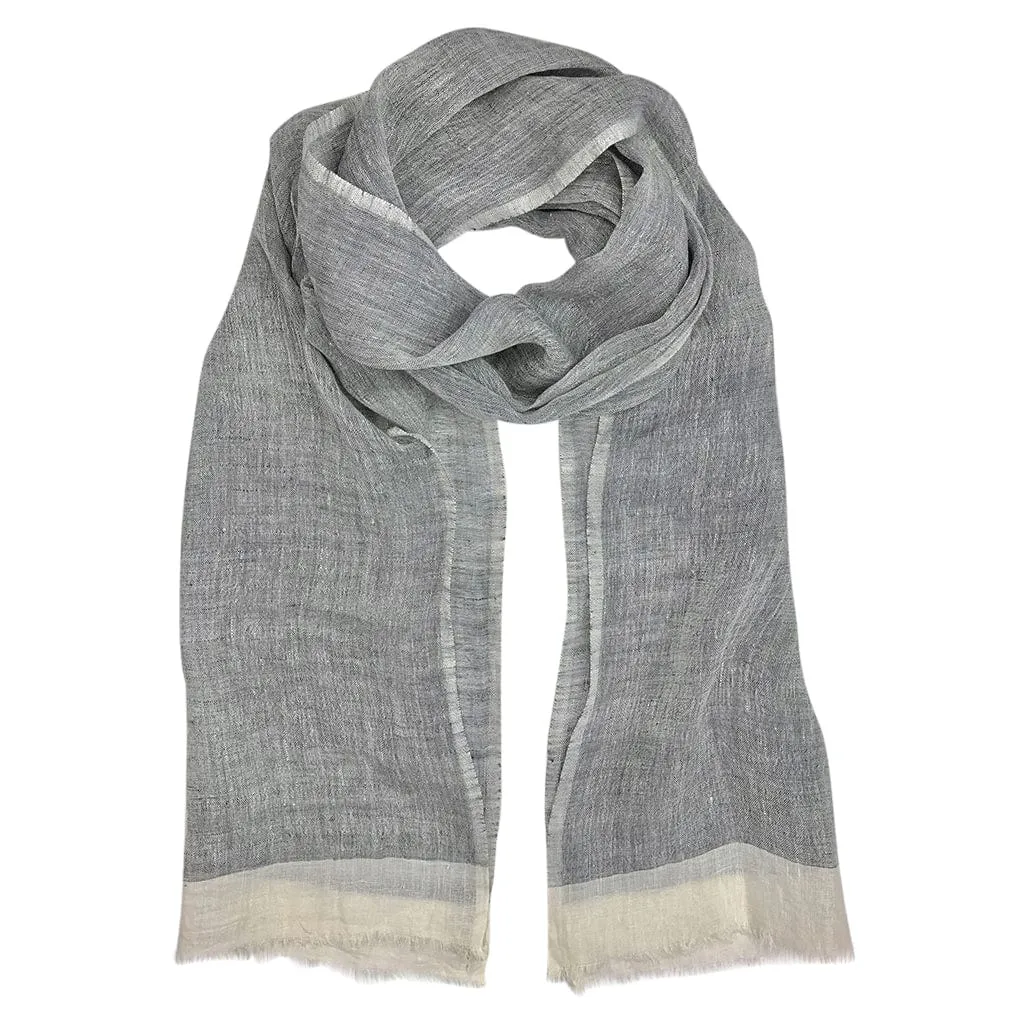 SLATE + SALT Women's Gauze Linen Two Tone Scarf sold by Belt Outlet product image thumbnail 3