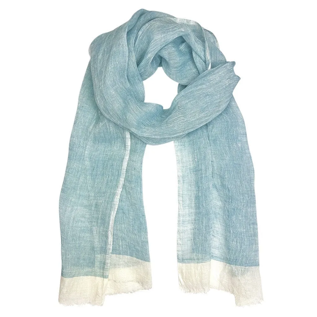 SLATE + SALT Women's Gauze Linen Two Tone Scarf sold by Belt Outlet product image thumbnail 5