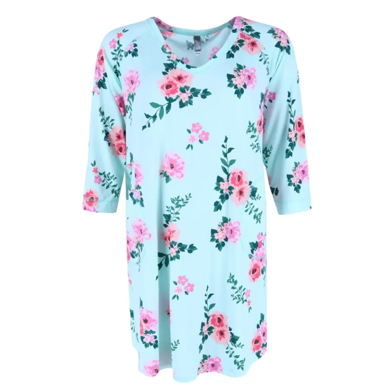 PJ Couture Women's Large Flower Pajama Sleep Shirt made by Pj Couture
