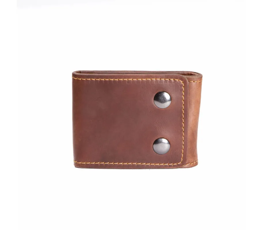 Lifetime Leather Co Men's Trifold Leather Wallet with Snap Closure sold by Belt Outlet