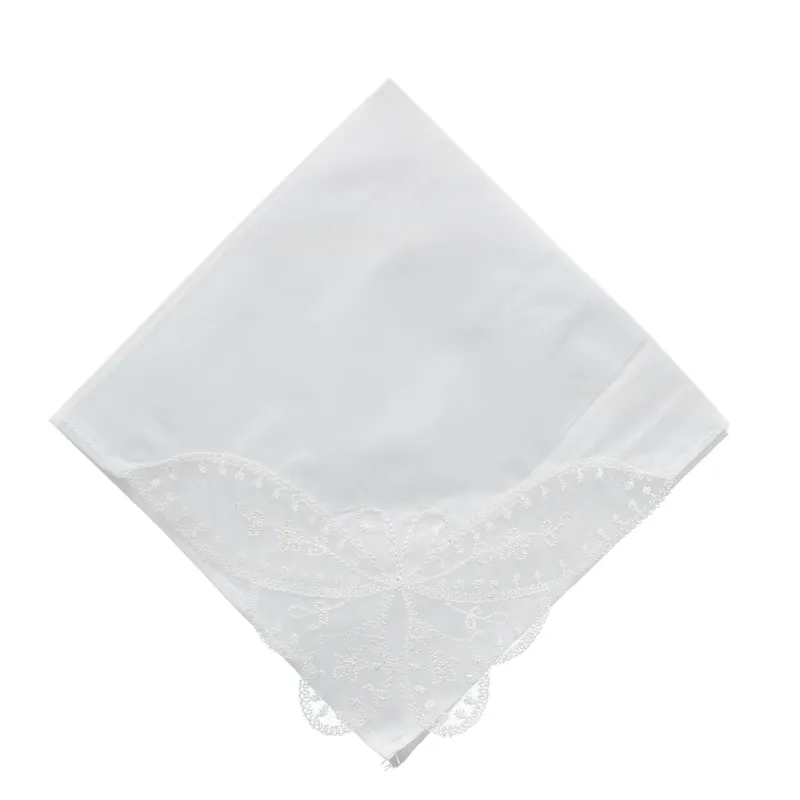 CTM® Women's Butterfly Corner Lace Handkerchief made by Belt Outlet