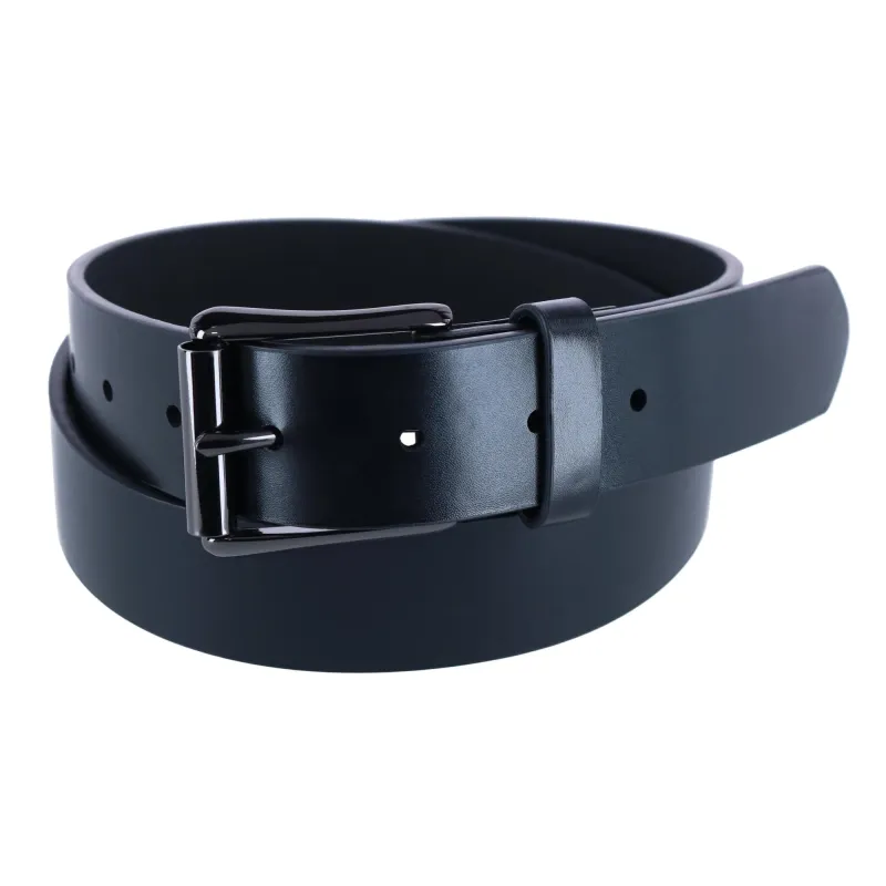 Dickies Men's Cut Edge Bridle Belt with Dark Gunmetal Roller Buckle made by Dickies