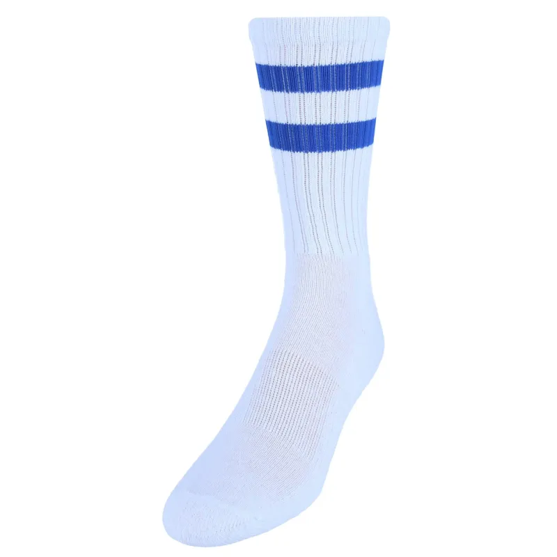 CTM® Men's Crew Striped Socks (3 Pairs) made by Belt Outlet