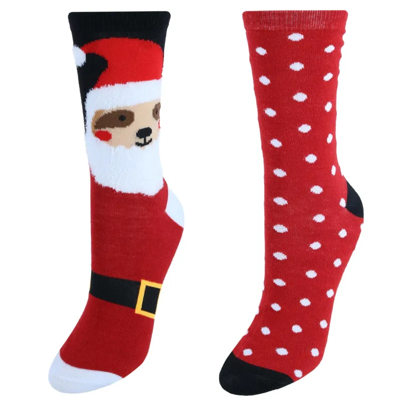CTM® Women's 2 Pack Butter and Flat Knit Holiday Sock Combo Set sold by Belt Outlet