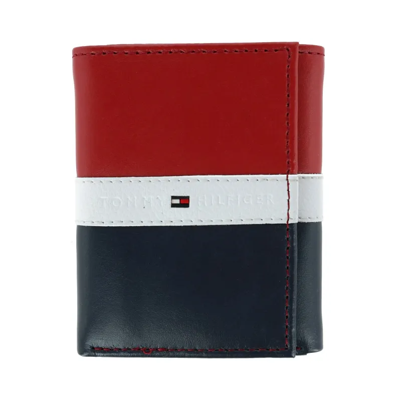 Tommy Hilfiger Men's Leather Americana RFID Extra Capacity Trifold Wallet made by Tommy Hilfiger