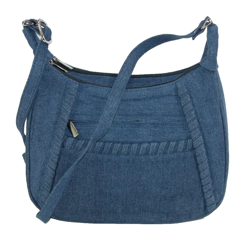 Magnifique Denim Style Shoulder Handbag with Adjustable Strap sold by Belt Outlet