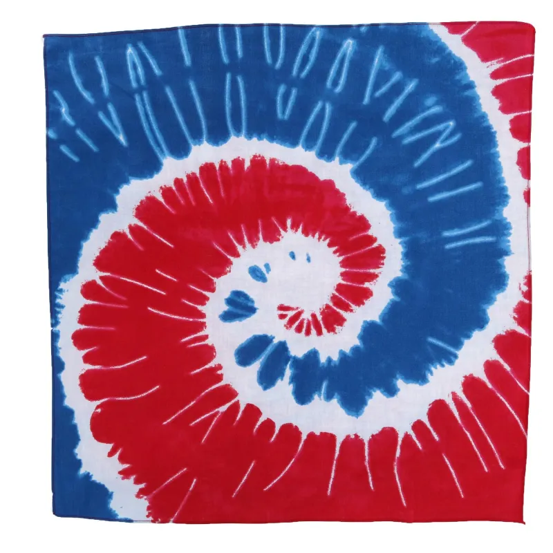 CTM® Patriotic Swirl Tie-Dye Bandana sold by Belt Outlet