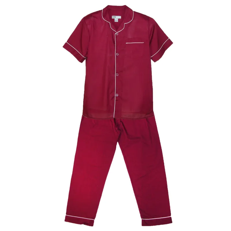 Ten West Apparel Men's Short Sleeve Long Leg Solid Pajama Set sold by Belt Outlet