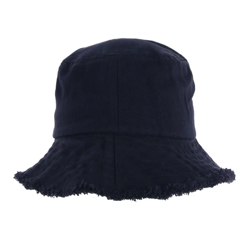 David & Young Women's Distressed Bucket Hat with Frayed Edges sold by Belt Outlet